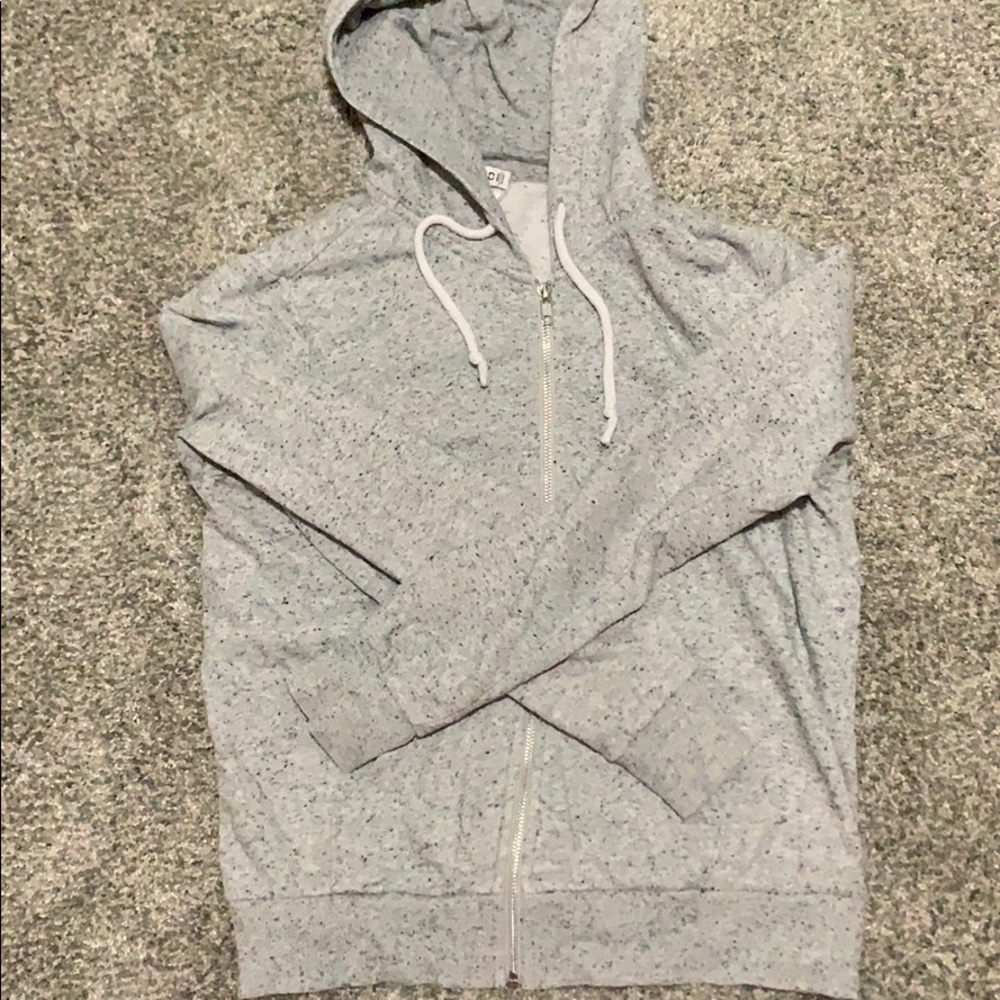 Gray zip up hoodie